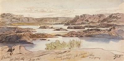 Philae, 17:20 Uhr, 30. Januar 1867 von Edward Lear